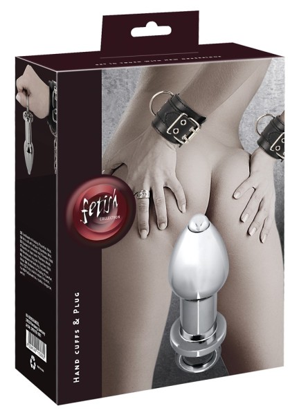 Cuffs & Plug Handfesseln mit Analplug fetish collection Schwarz  - vergleichen und günstig kaufen